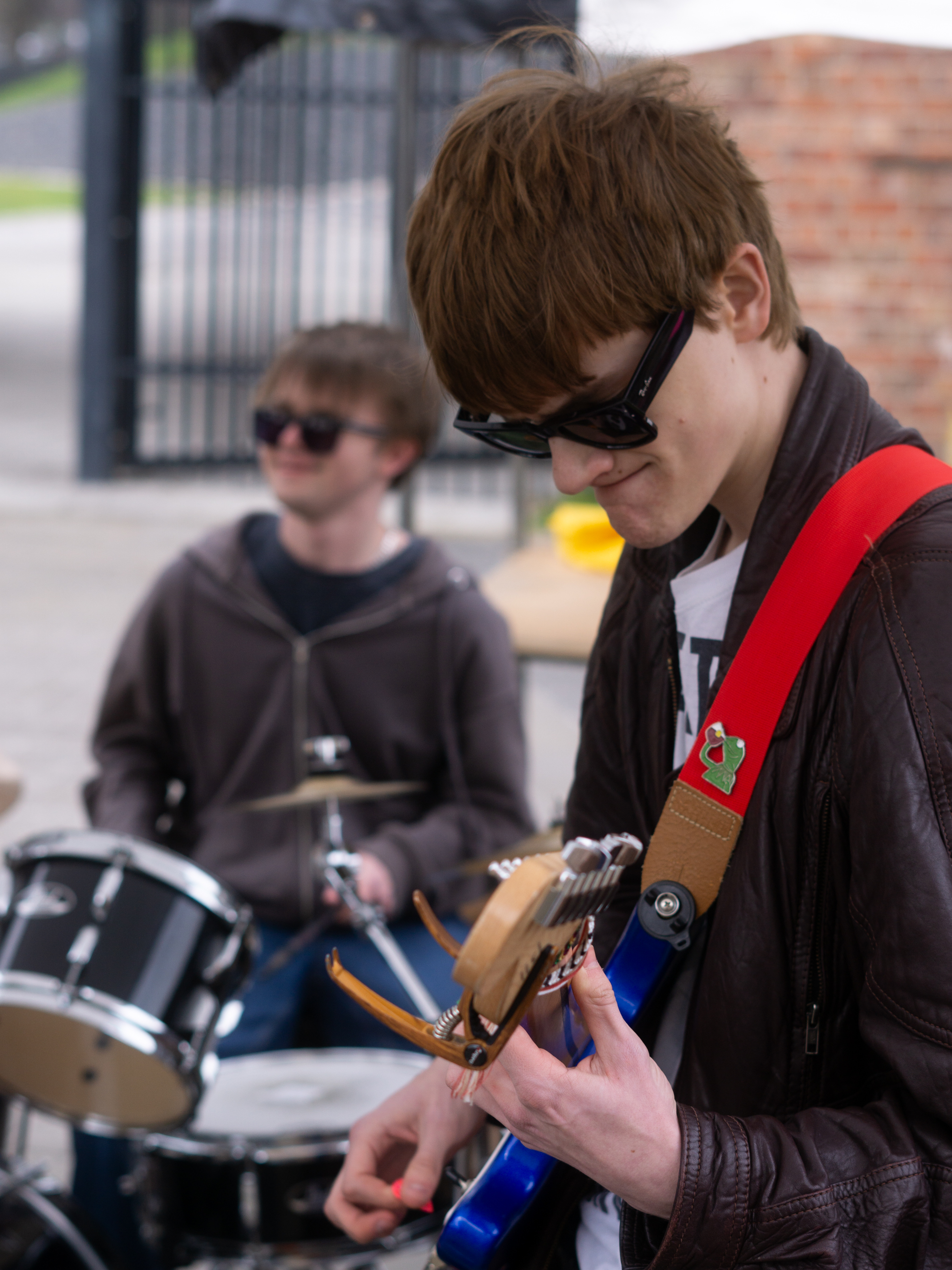 The male lead electric guitarist of the band at Speak Volumes! Festival 2025.