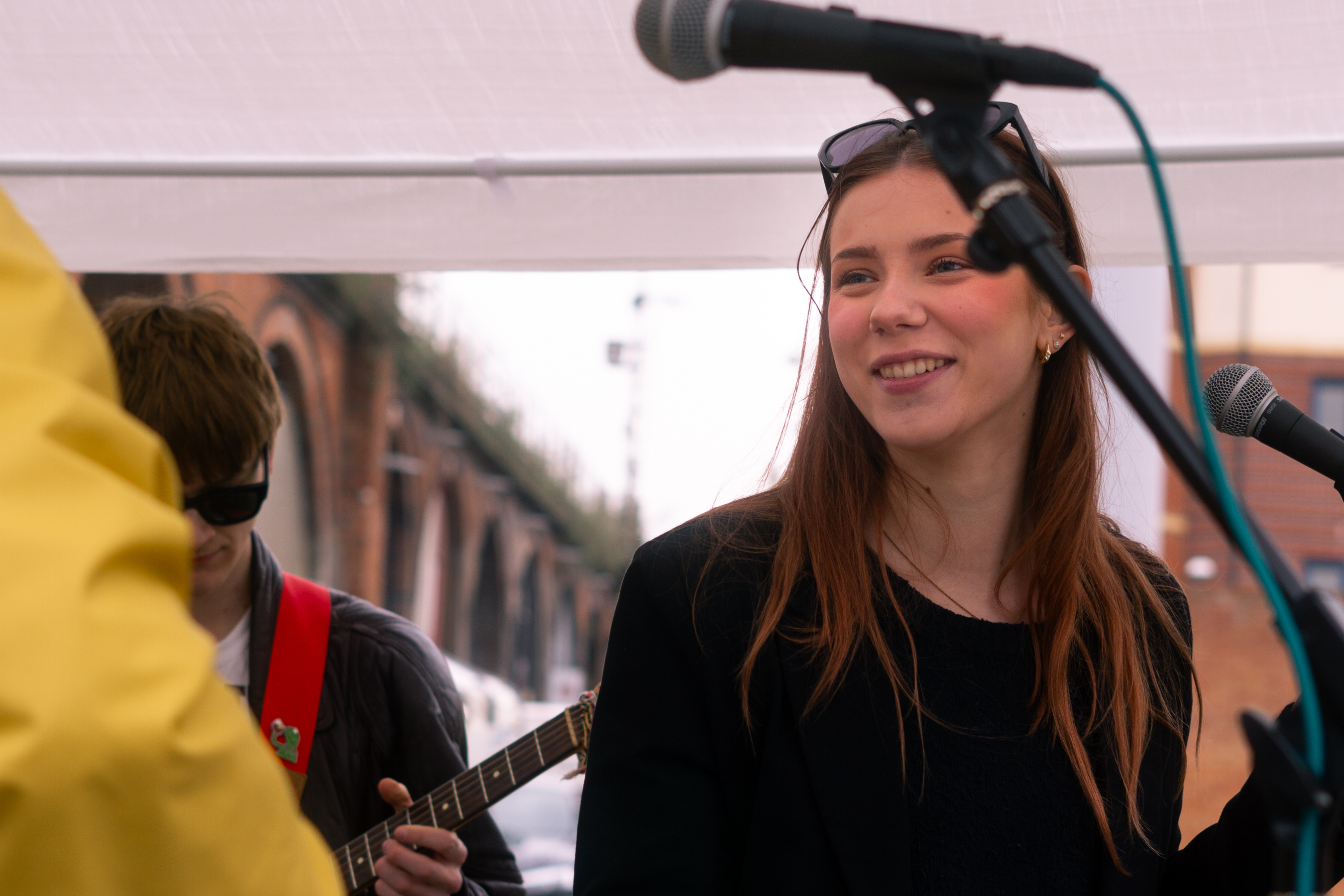 The female lead singer of the band at Speak Volumes! Festival 2025.